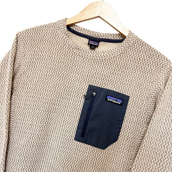 Patagonia Other - Patagonia R1 Air Fleece Crewneck Pelican Tan Sz S